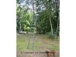 Vrijstaande opklapbare aluminium hoogzit 330cm