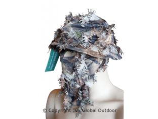 Bucket hat met gezichtsmasker brown leaf