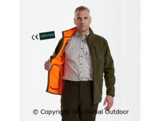 Gamekeeper Bonded Fleece Jacket - reversible Orange 669