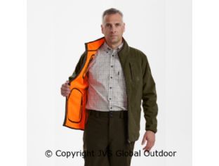 Gamekeeper Bonded Fleece Jacket - reversible Orange 669