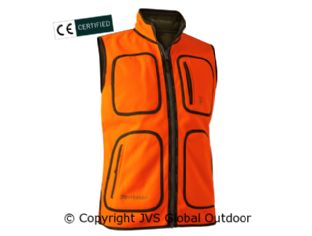 Gamekeeper Reversible Fleece Waistcoat Safety Orange 663