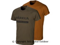 Härkila logo t-shirt 2-pack Willow green/Rustique clay