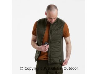 Heat Inner Waistcoat Deep Green 388 wiwith powerbank