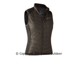Lady Caroline Padded Waistcoat Brown Leaf 571