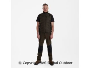 Moor Padded Waistcoat with knit Brown Leaf 571