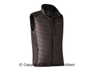 Moor Padded Waistcoat with knit Dark Prune 477