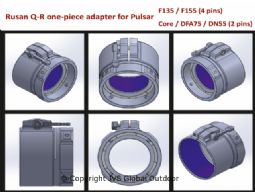 Rusan Q-R adapter voor Pulsar F/FN135, 155 en 455 (4 pins)