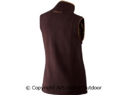 Sandhem lady fleece waistcoat Dark port melange