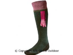 Sporting Estate sock Bottle green/Pink