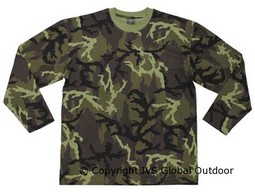 T-shirt Camouflage lange mouw