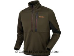 Tidan Hybrid half zip fleece jacket Willow green/Black