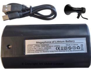 USB-batterij voor jachtmegafoon MP3