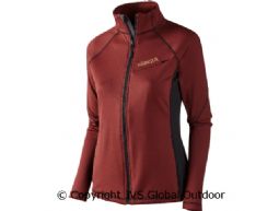 Vestmar Hybrid Lady fleece jacket Syrah red melange