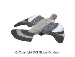Vliegende duif 41cm met EVA foam vleugels geflockt 2 stuks