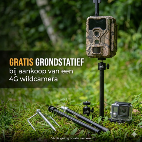Gratis grondstatief bij aankoop van een 4G wildcamera